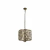 Discount Searchlight Suspension Bijou à 3 lampes, laiton, verre cristal