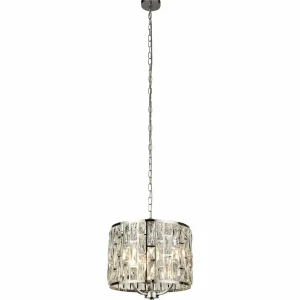 Best Searchlight Suspension Bijou, abat-jour à cristaux, Ø 38 cm