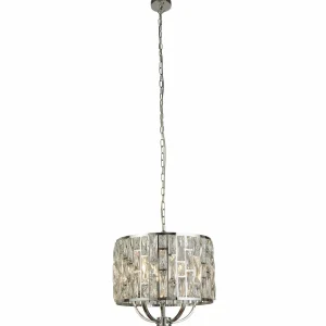 Clearance Searchlight Suspension Bijou abat-jour verre cristal, Ø 44 cm