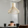 Flash Sale Nowodvorski Lighting Suspension Bio S avec abat-jour en bois, GU10