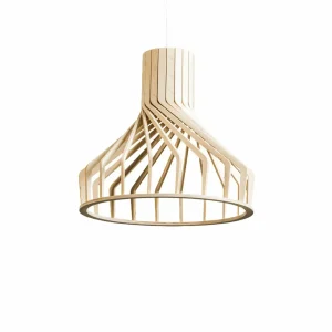 Flash Sale Nowodvorski Lighting Suspension Bio S avec abat-jour en bois, GU10