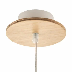 Flash Sale Nowodvorski Lighting Suspension Bio S avec abat-jour en bois, GU10