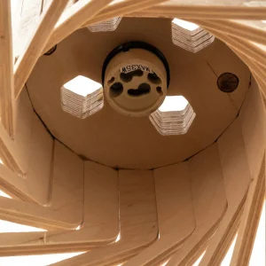 Flash Sale Nowodvorski Lighting Suspension Bio S avec abat-jour en bois, GU10
