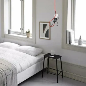 Online EMIBIG LIGHTING Suspension Bobi 1 en noir, câble rouge, à 1 lampe