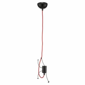 Online EMIBIG LIGHTING Suspension Bobi 1 en noir, câble rouge, à 1 lampe