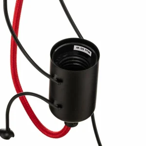 Online EMIBIG LIGHTING Suspension Bobi 1 en noir, câble rouge, à 1 lampe