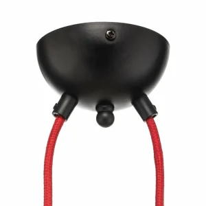 Best Sale EMIBIG LIGHTING Suspension Bobi 2 en noir, câble rouge, à 2 lampes