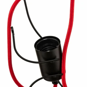 Best Sale EMIBIG LIGHTING Suspension Bobi 2 en noir, câble rouge, à 2 lampes