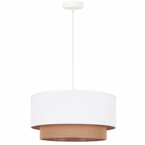 Clearance Duolla Suspension Boho Ø 45 cm 1 lampe blanche/jute