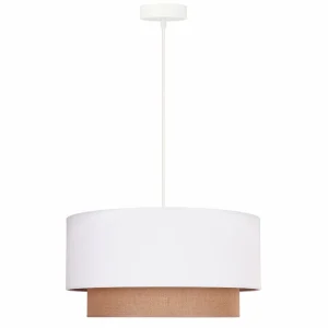 Clearance Duolla Suspension Boho Ø 45 cm 1 lampe blanche/jute