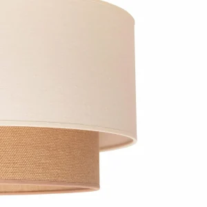 Store Duolla Suspension Boho Ø 60 cm 1 lampe écru/jute brun