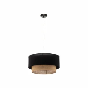 Sale Duolla Suspension Boho Ø 45 cm 1 lampe noire/jute