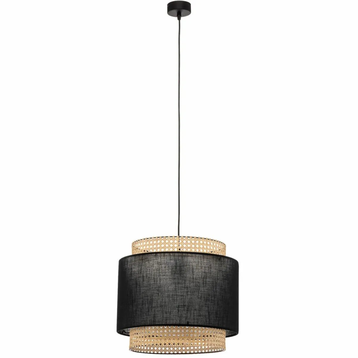 suspension_boho_noirerotin__cm_1.webp Outlet TK Lighting Suspension Boho, noire/rotin Ø 38 cm