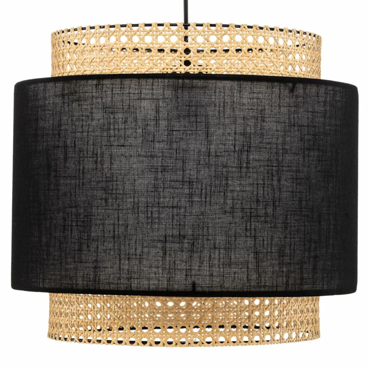 suspension_boho_noirerotin__cm_2.webp Outlet TK Lighting Suspension Boho, noire/rotin Ø 38 cm