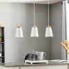 Store EMIBIG LIGHTING Suspension Bolero 3, à 3 lampes, blanche