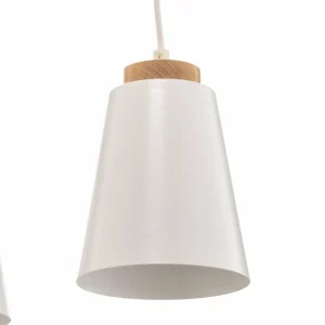Store EMIBIG LIGHTING Suspension Bolero 3, à 3 lampes, blanche