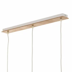 Store EMIBIG LIGHTING Suspension Bolero 3, à 3 lampes, blanche