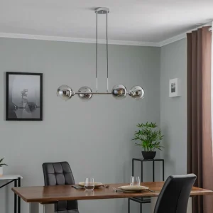 Cheap Lucea Suspension Bolet, linéaire, chromée, à 4 lampes