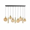 Clearance Steinhauer Suspension Bollique, laiton, 9 lampes long, verre, métal