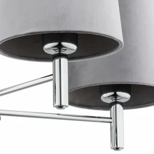 Online Argon Suspension Bono, à cinq lampes, chromée/grise