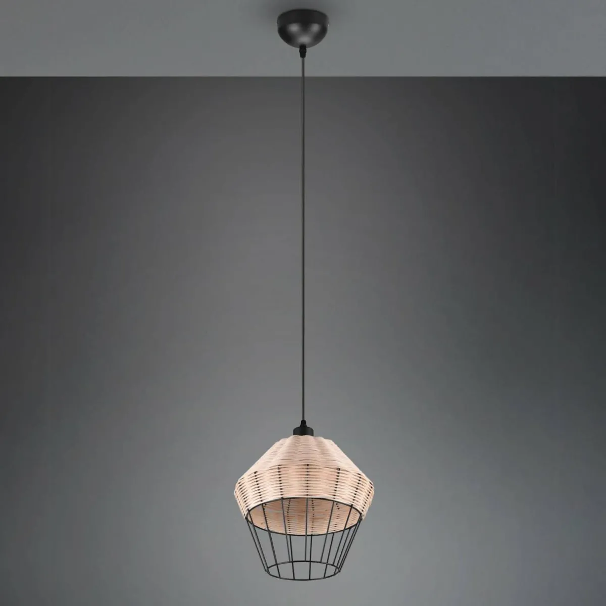 suspension_borka___lampe___cm_natur_0.webp Clearance Reality Leuchten Suspension Borka, à 1 lampe, Ø 30 cm, Natur
