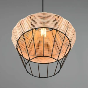 Clearance Reality Leuchten Suspension Borka, à 1 lampe, Ø 30 cm, Natur
