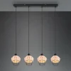 Fashion Reality Leuchten Suspension Borka, à 4 lampes, naturelle