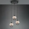 Flash Sale Reality Leuchten Suspension Borka, à trois lampes, ronde, naturelle