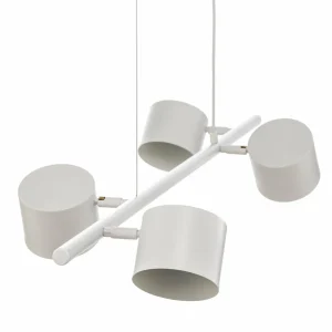 Hot ALDEX Suspension Bot blanche à quatre lampes