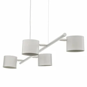 Hot ALDEX Suspension Bot blanche à quatre lampes