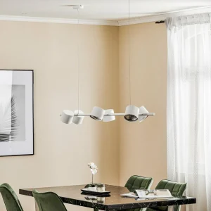 Fashion ALDEX Suspension Bot blanche à six lampes