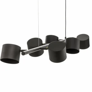 Store ALDEX Suspension Bot noire, à six lampes