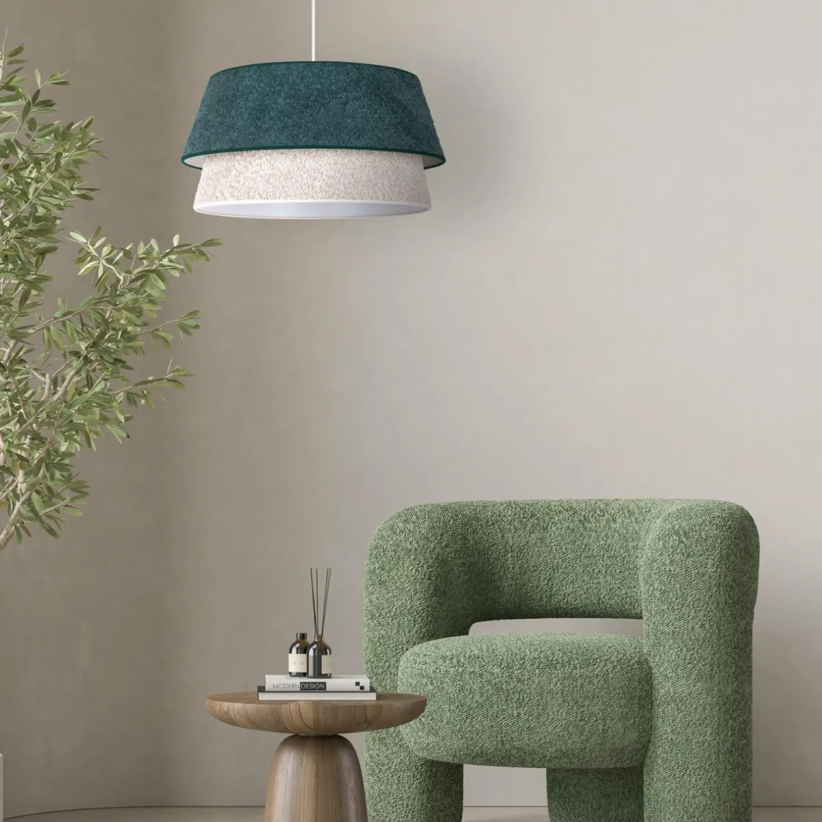 suspension_boucle__cm_vertecru_2.webp Online Euluna Suspension Boucle, Ø 50 cm, verte/écru