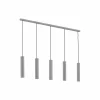 Clearance Argon Suspension Brenta, gris, acier, longueur 110 cm, à 5 lampes