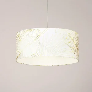 Best Sale EGLO Suspension Bucamaranga blanc avec impression de motifs de feuilles