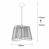 Discount Opviq Suspension Byisoo 6345 à 1 lampe Ø40cm noir