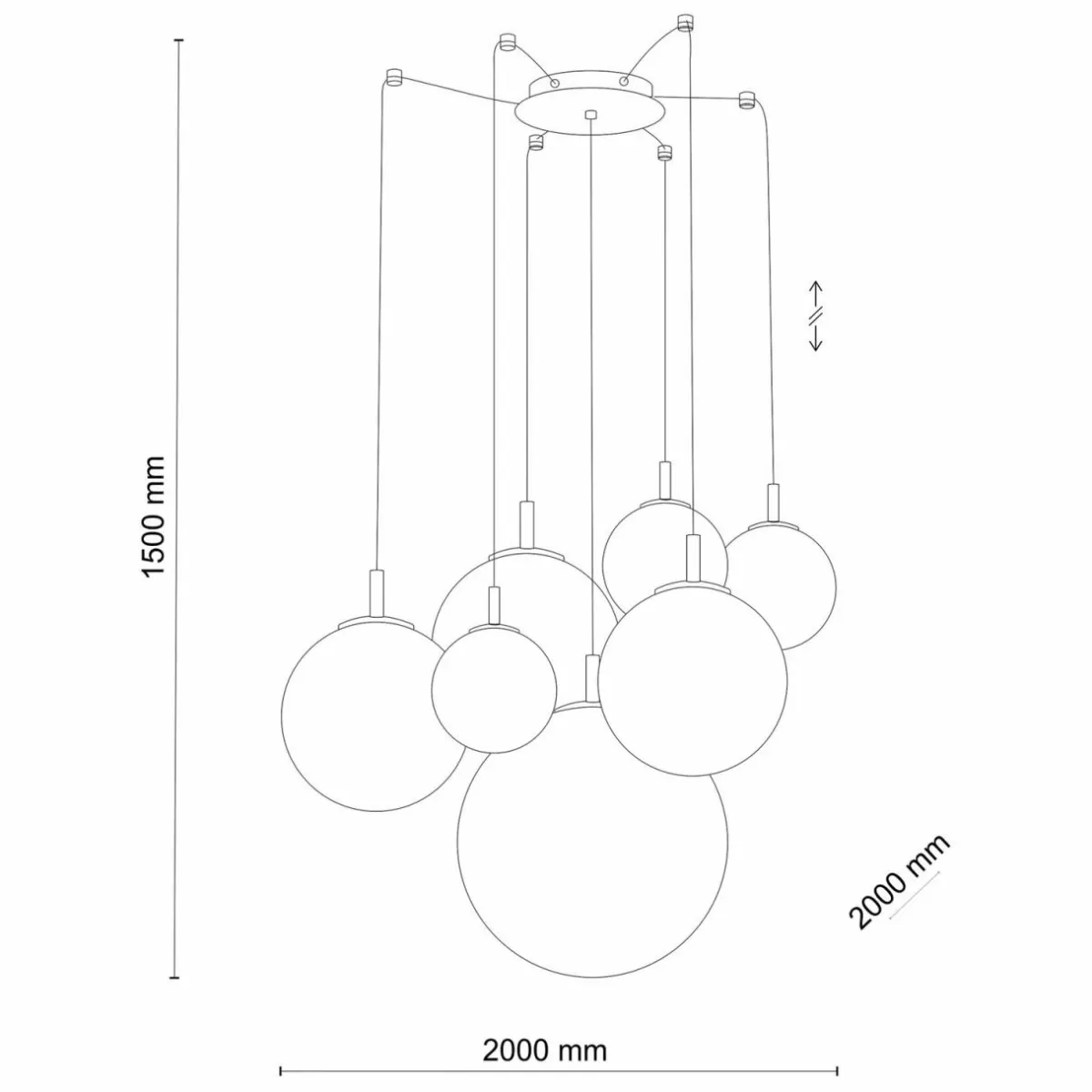 suspension_cadix_en_verre___lampes_3.webp Store TK Lighting Suspension Cadix en verre, à 7 lampes