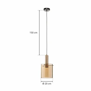 New Alfa Suspension Calena, une lampe, dorée