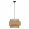 Hot TK Lighting Suspension Calisto, Jute, brun naturel, à 1 lampe, Ø 50 cm