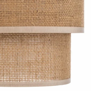 Best TK Lighting Suspension Calisto, Jute, brun naturel, à 1 lampe, Ø 20 cm