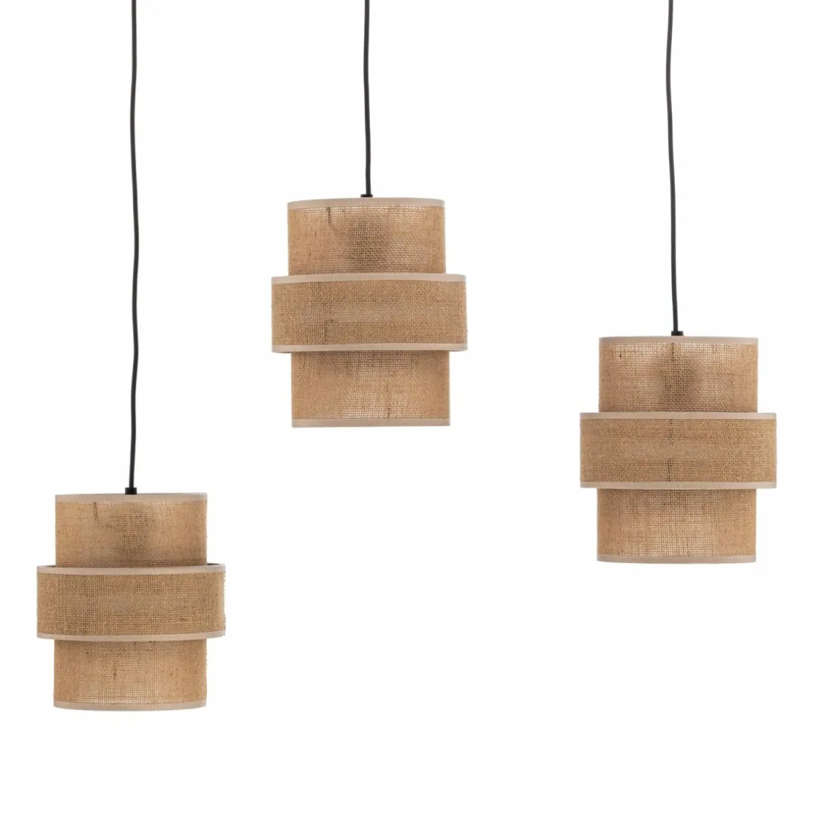 suspension_calisto_jute_brun_naturel__lampes_dcentre_2.webp Sale TK Lighting Suspension Calisto, Jute, brun naturel, 3 lampes, décentrée
