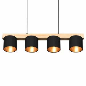 Cheap Reality Leuchten Suspension Cameron, à quatre lampes, noire