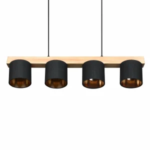 Cheap Reality Leuchten Suspension Cameron, à quatre lampes, noire