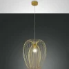 Outlet Fabas Luce Suspension Camp, Ø 40 cm, or, panier en fil métallique
