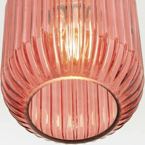 New ORION Suspension Carneval, laiton vieilli/rouge, Ø 14 cm, verre