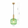 Cheap ORION Suspension Carneval, laiton vieilli/vert, Ø 20 cm, verre