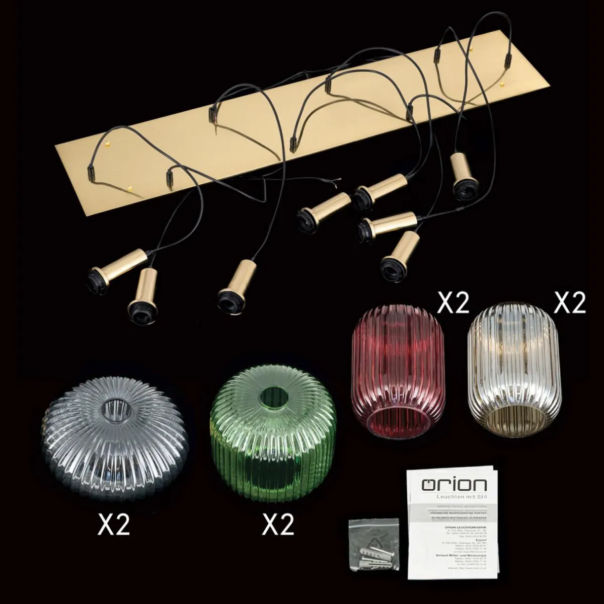 suspension_carneval_multicolore_longueur__cm_verre__lampes_4.webp Online ORION Suspension Carneval, multicolore, longueur 140 cm, verre, 8 lampes