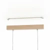 Discount EGLO Suspension Castralvo, longueur 115 cm, bois/blanc, 5 lampes, tissu