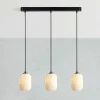 Shop Markslöjd Suspension Cava, couleur acier, à 3 lampes, verre