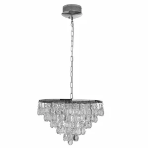 Fashion ORION Suspension Celeste à cristaux K9 à 9 l, chromée
